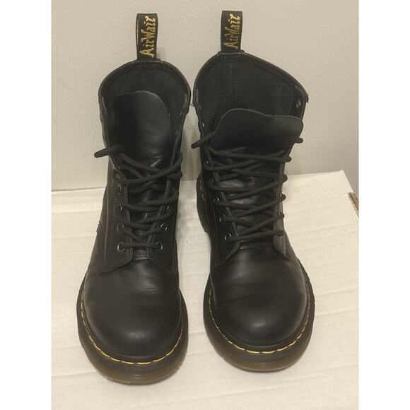 Dr Martens 11821 1460 Smooth Black Leather Combat Womens Boots Sz UK 6 US 8 - Picture 10 of 10